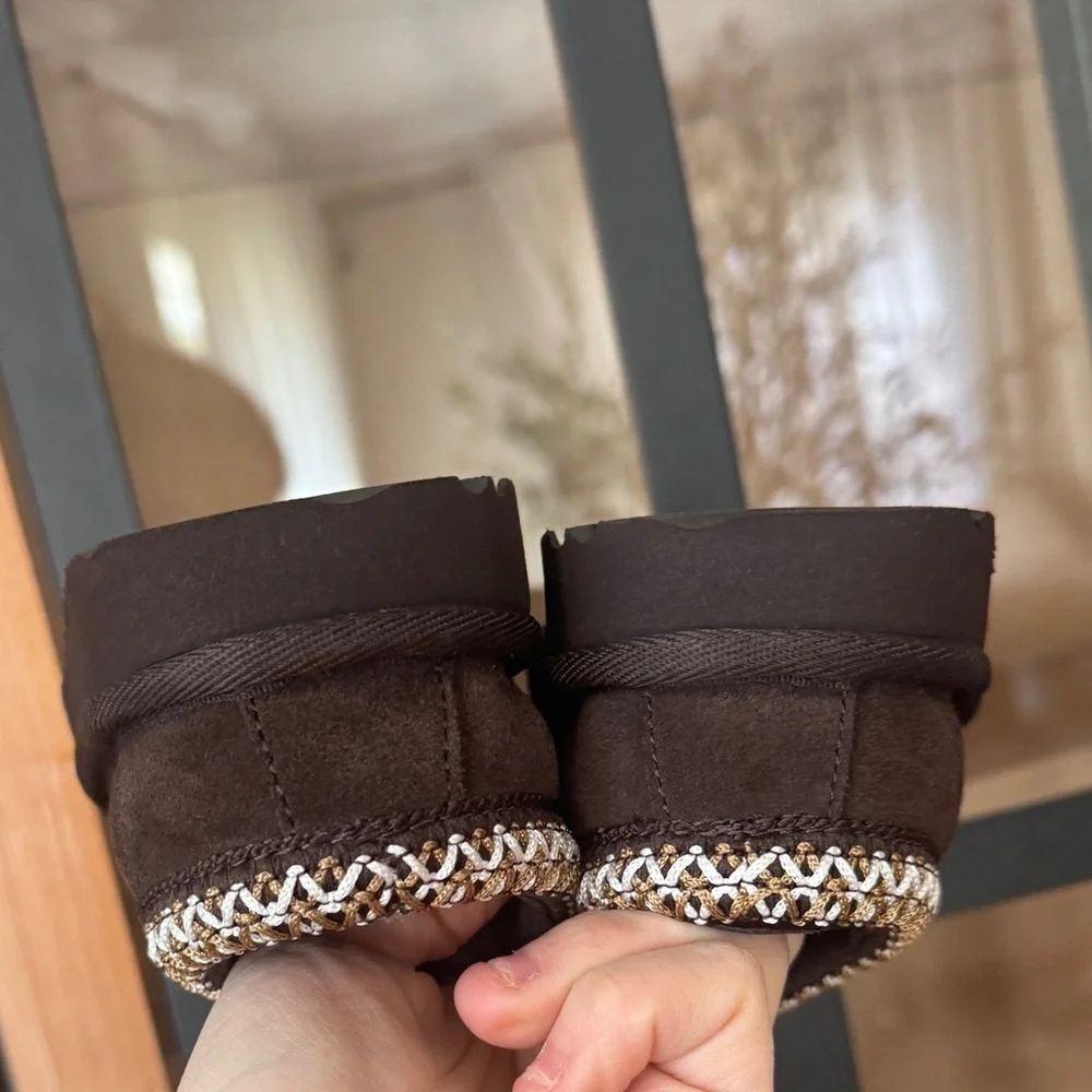 NEW UGG Tasman II toddler slippers slide baby boy girl unisex dusted cocoa suede